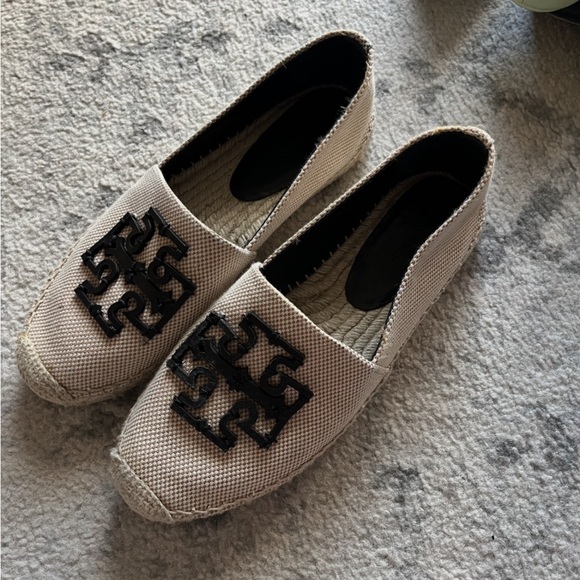 Tory Burch Black and Beige Espadrilles size 8.5 - Picture 9 of 13